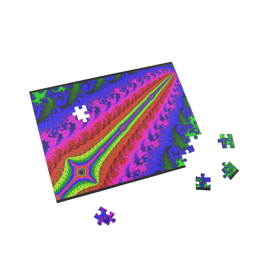 Psychedelic Fractal Jigsaw Puzzle: Vibrant Colors, Fun Challenge (1000-Piece)