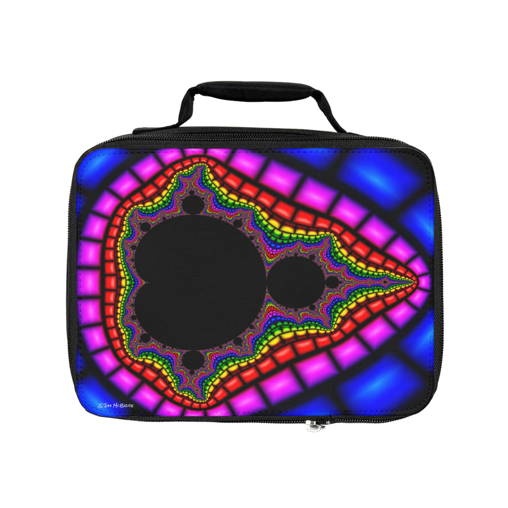 Psychedelic Fractal Lunch Bag: Insulated Trippy Mandala Tote