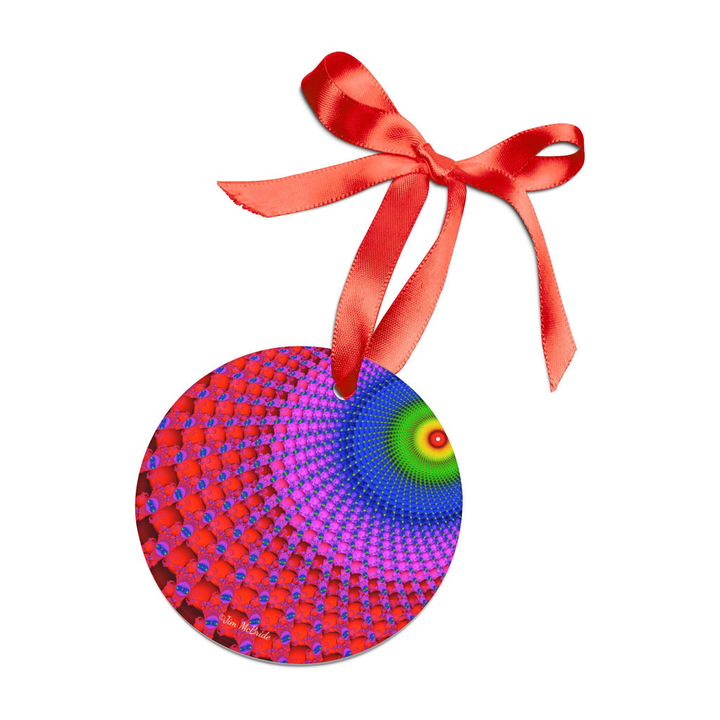 Fractal Acrylic Christmas Ornament: Psychedelic Mandelbrot Tree Decor