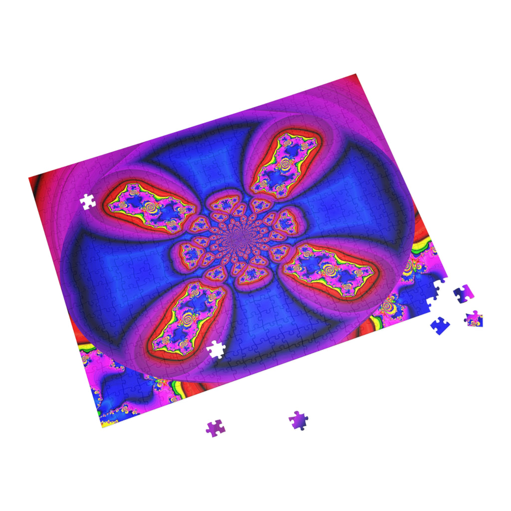 Psychedelic Fractal Jigsaw Puzzle: Vibrant Colors, Fun Challenge (1000-Piece)
