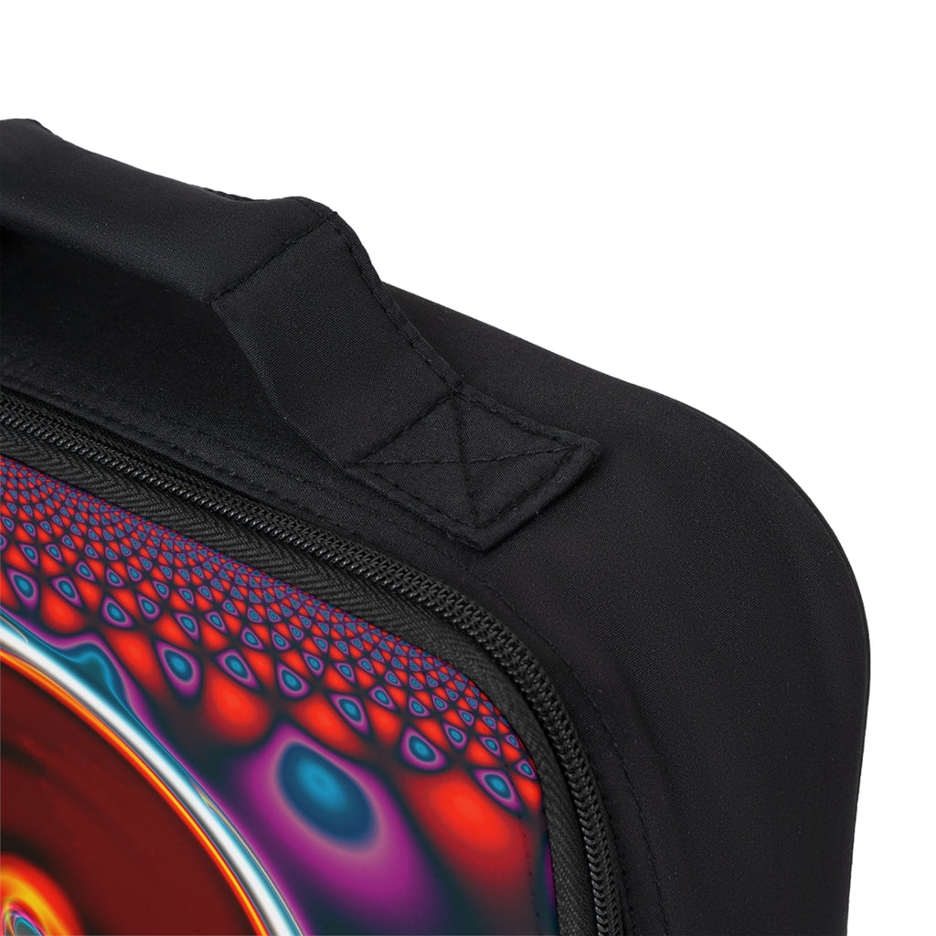 Psychedelic Fractal Lunch Bag: Insulated Trippy Mandala Tote