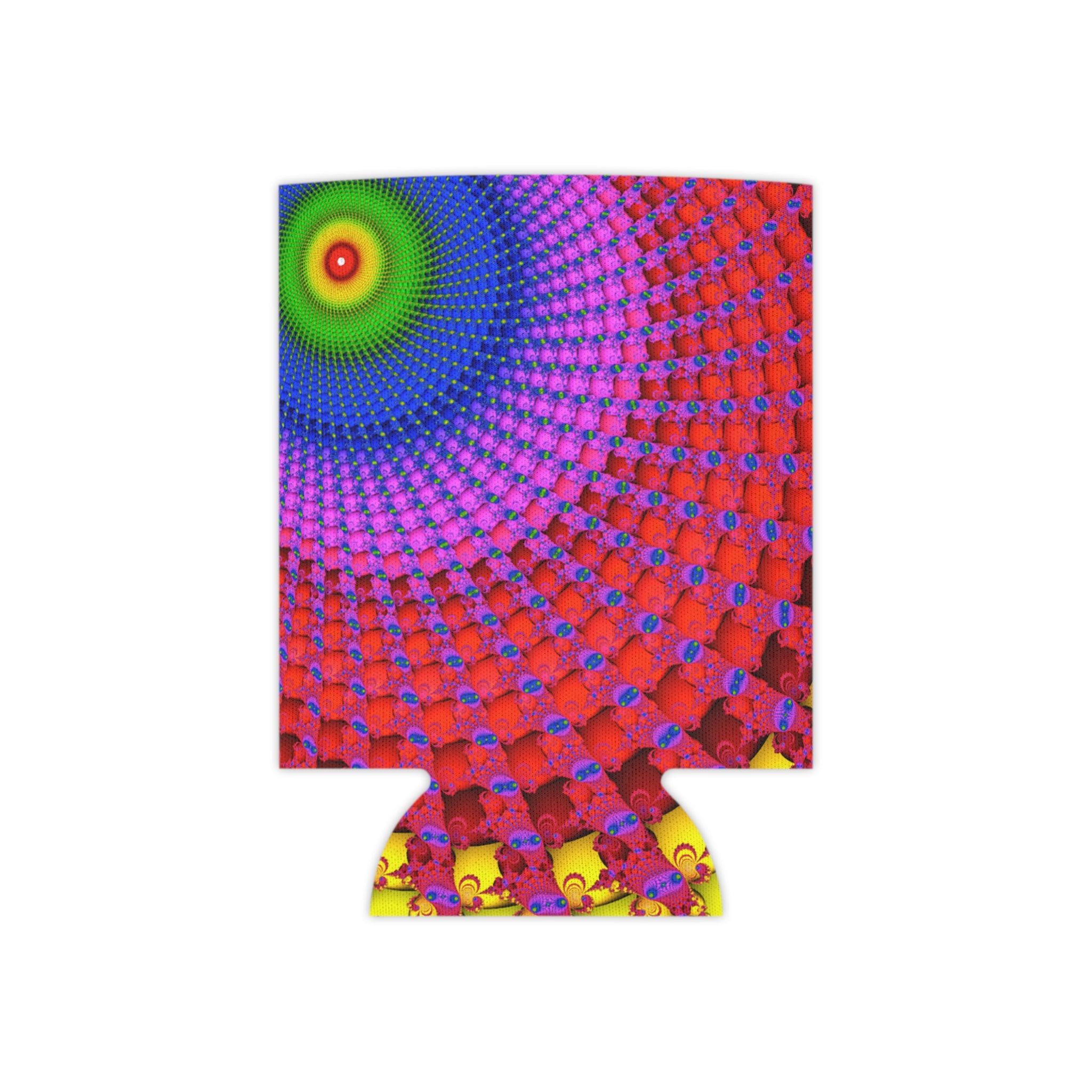 Mandelbrot Fractal Can Cooler: Trippy Abstract Party Favor