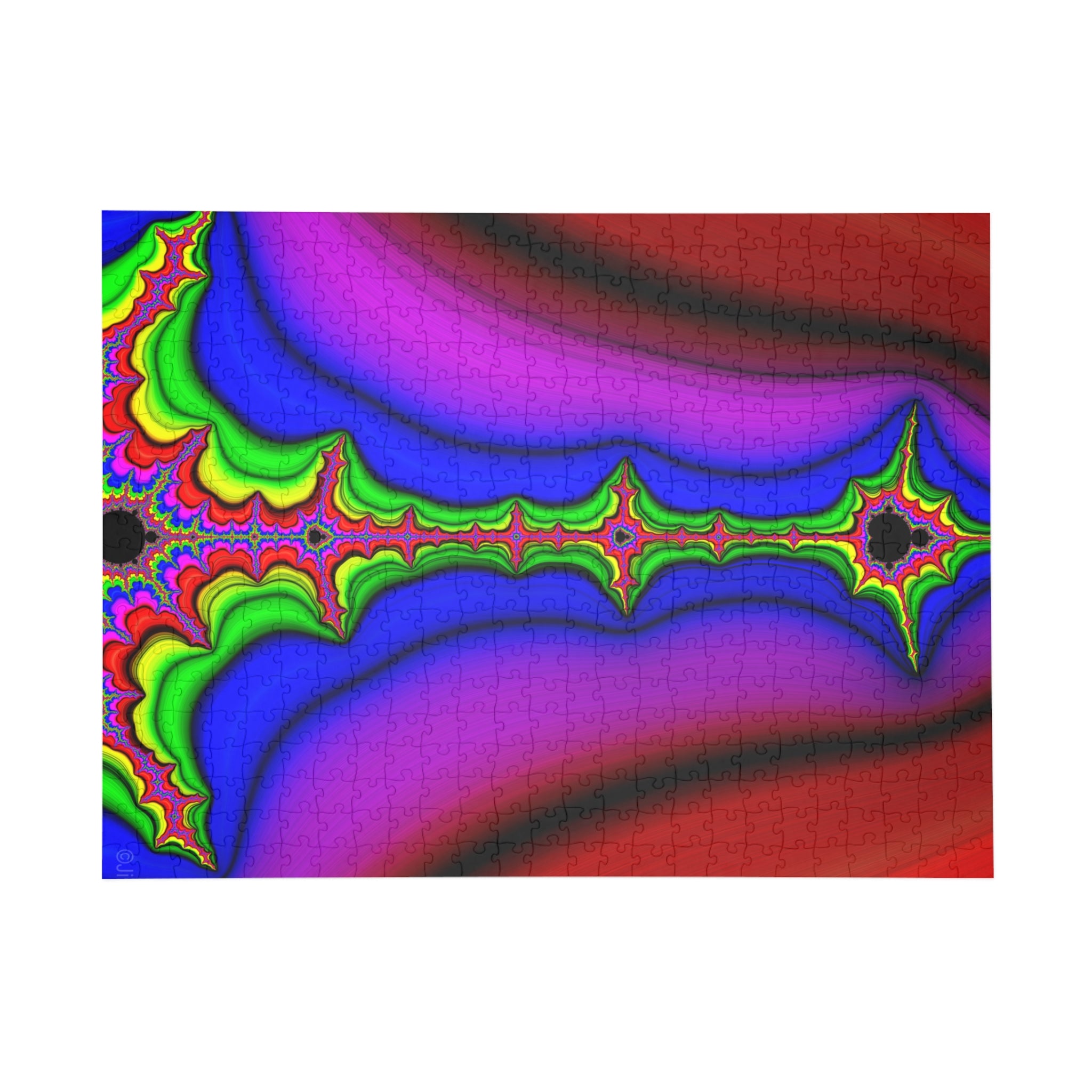 Psychedelic Fractal Jigsaw Puzzle: Vibrant Colors, Fun Challenge (1000-Piece)