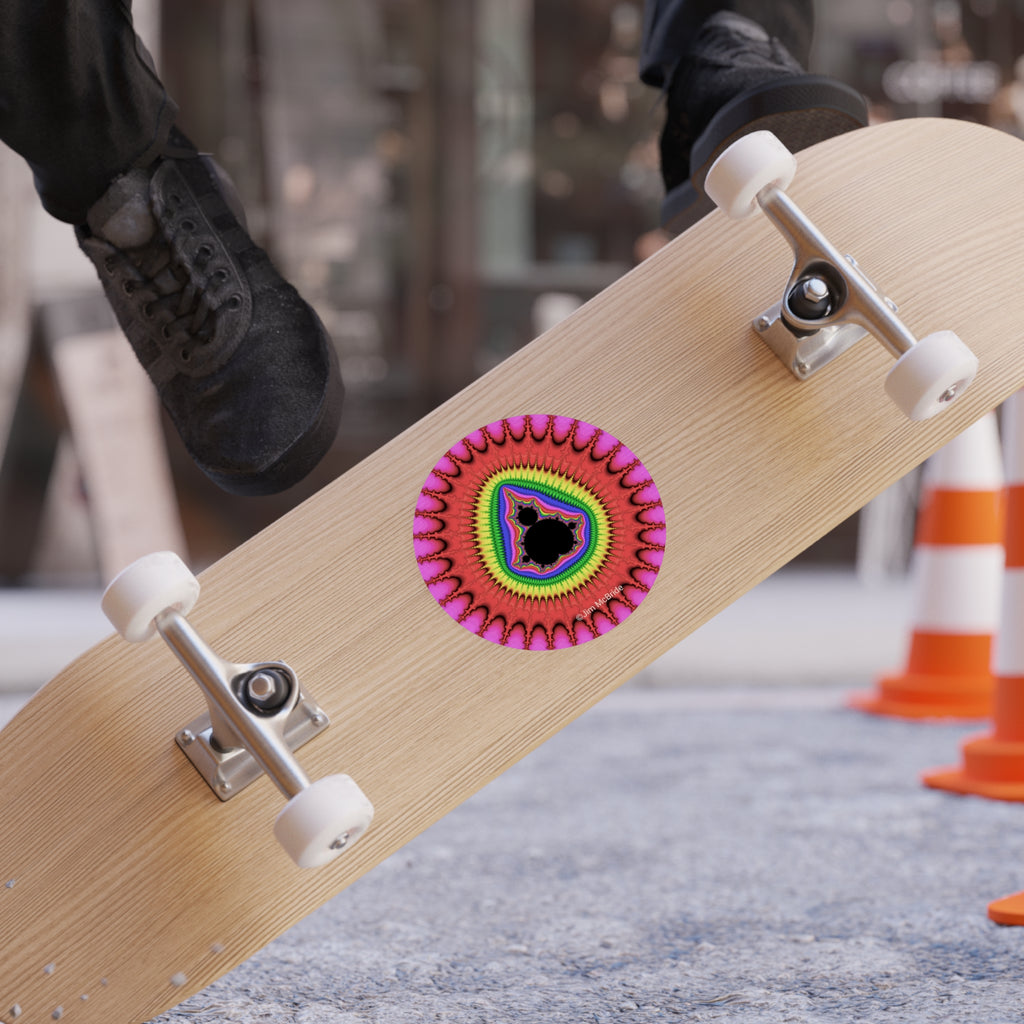 Trippy Fractal Sticker: Transparent Boho Window Vinyl Decal