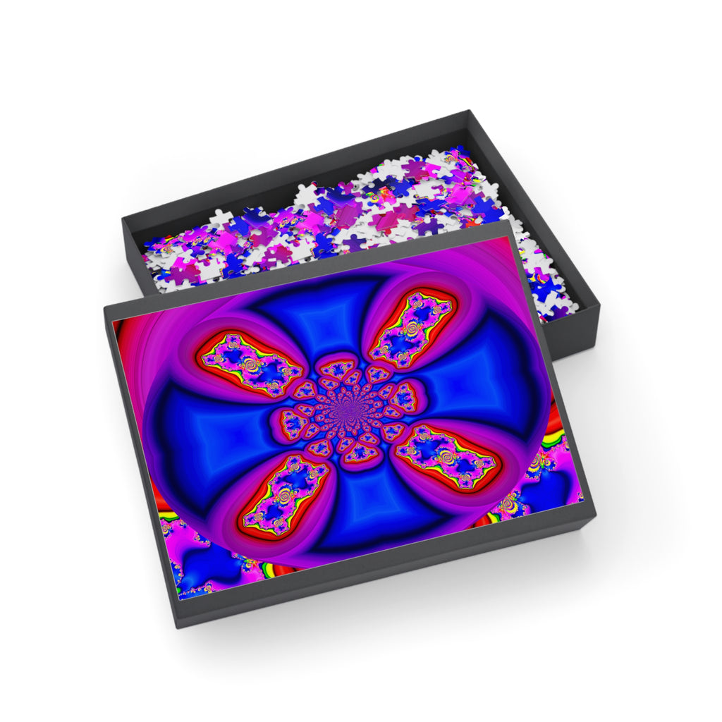 Psychedelic Fractal Jigsaw Puzzle: Vibrant Colors, Fun Challenge (1000-Piece)