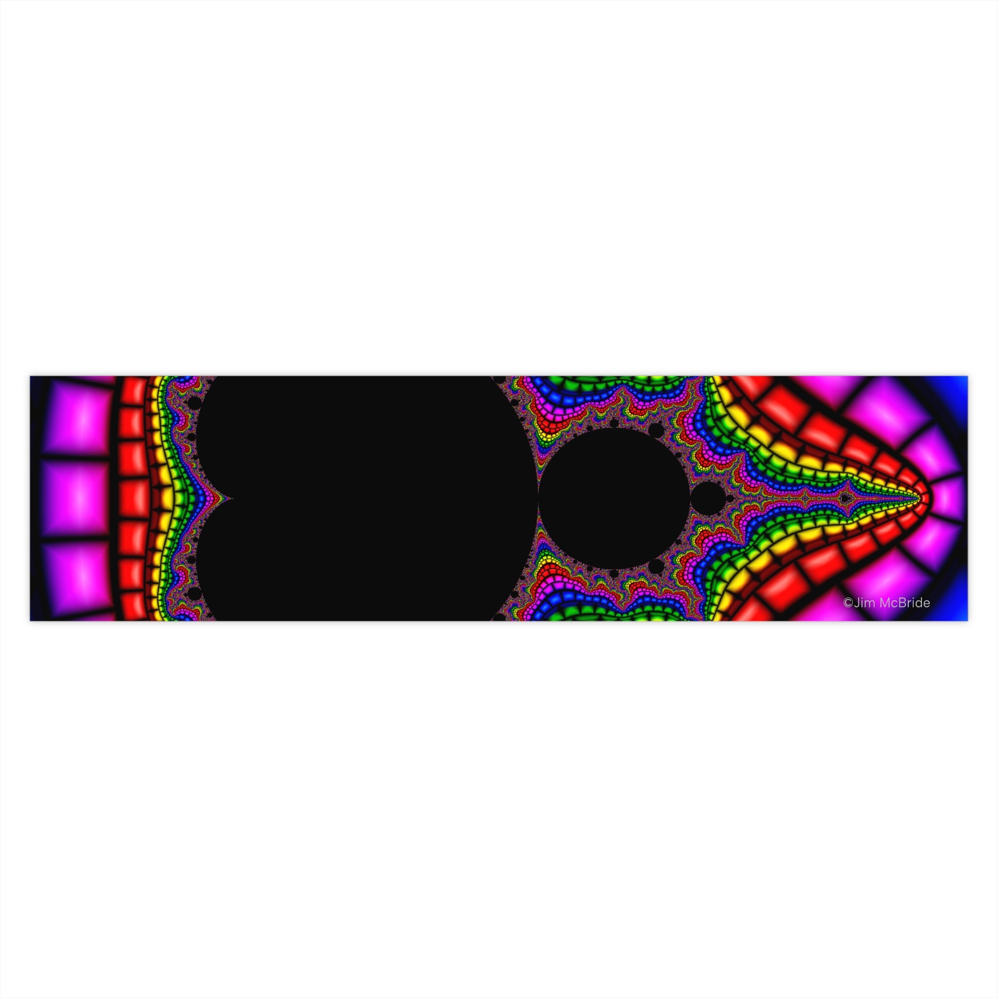 Fractal Bumper Sticker: Trippy Abstract Art, Waterproof Vinyl