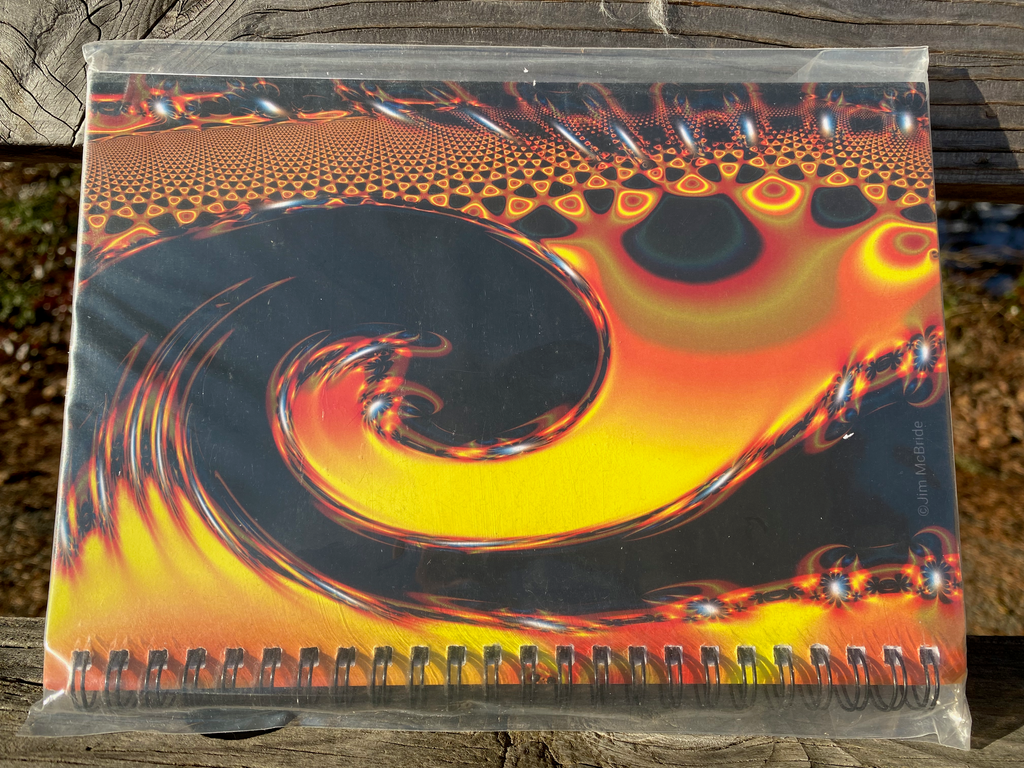 Fibonacci Spiral Notebook: Abstract Fractal Art, Ruled Line Paper