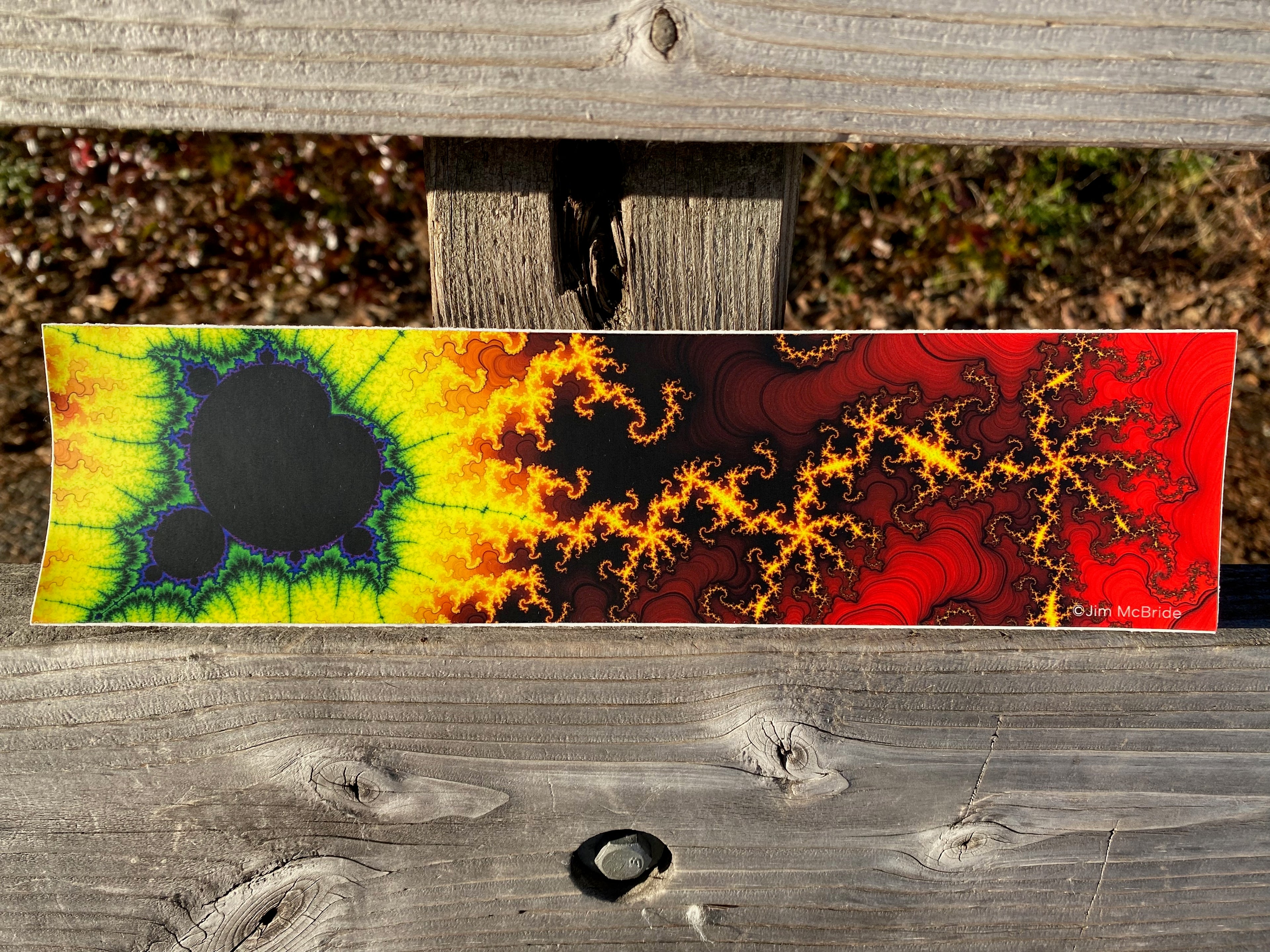 Fractal Bumper Sticker: Trippy Abstract Art, Waterproof Vinyl